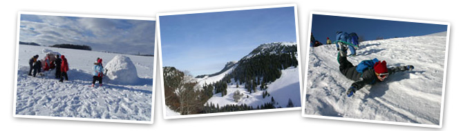 Classe de neige dans le Jura, découverte du Jura sous la neige, activités hivernales variées