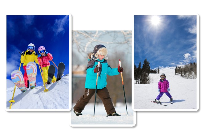 Classe de neige : ski alpin, course en raquettes, ski de fond