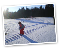 Classe de Neige, descente à ski de fond dans le Jura